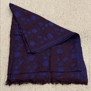J.Crew Metallic Patterned Wool Scarf